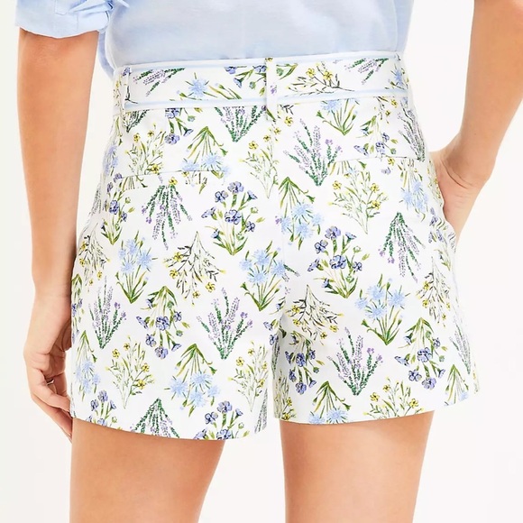 Loft Bouquet Seersucker Riviera Shorts 6 NWT - Picture 3 of 6